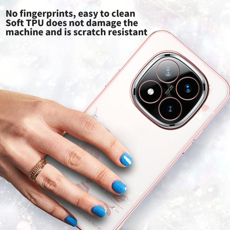 For Xiaomi Redmi Note 14 Pro+ 5G Bling Diamond Flower All-inclusive Phone Case