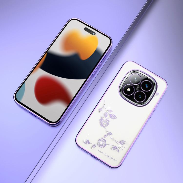 For Xiaomi Redmi Note 14 Pro+ 5G Bling Diamond Flower All-inclusive Phone Case