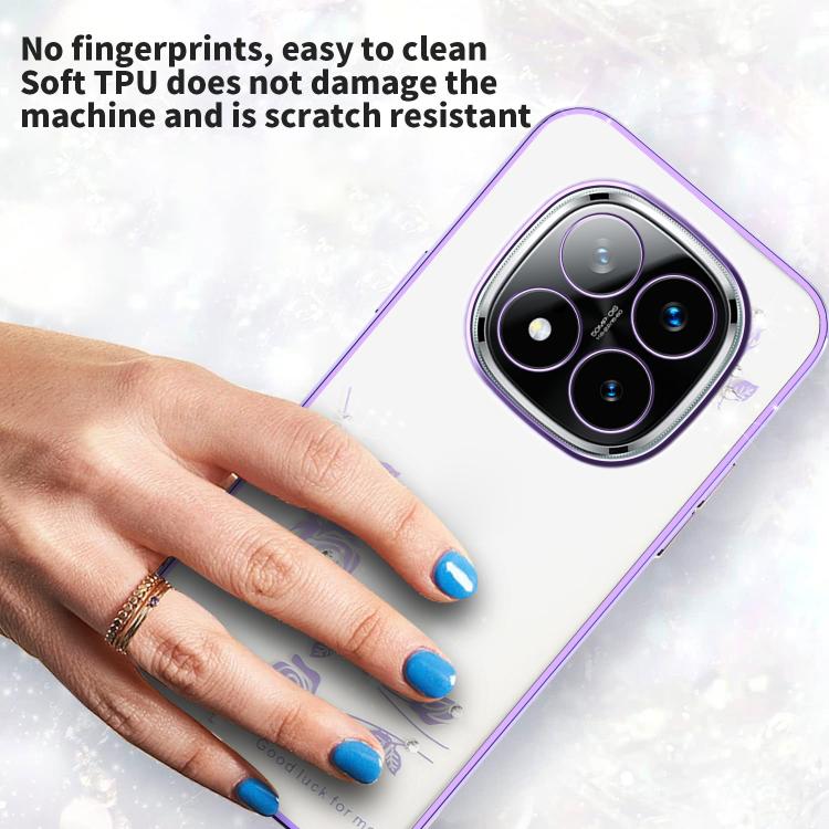 For Xiaomi Redmi Note 14 Pro+ 5G Bling Diamond Flower All-inclusive Phone Case