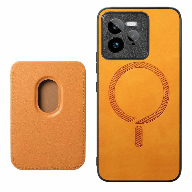 For Realme GT7 Pro 5G Retro Magsafe Card Bag PU Back Cover Phone Case