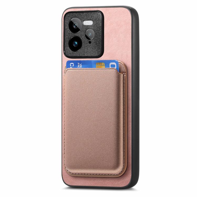 For Realme GT7 Pro 5G Retro Magsafe Card Bag PU Back Cover Phone Case