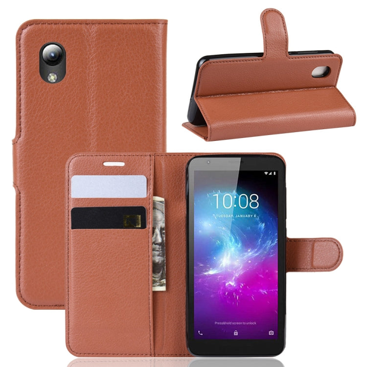 Litchi Texture Horizontal Flip Leather Case for ZTE A3 2019, with Wallet & Holder & Card Slots