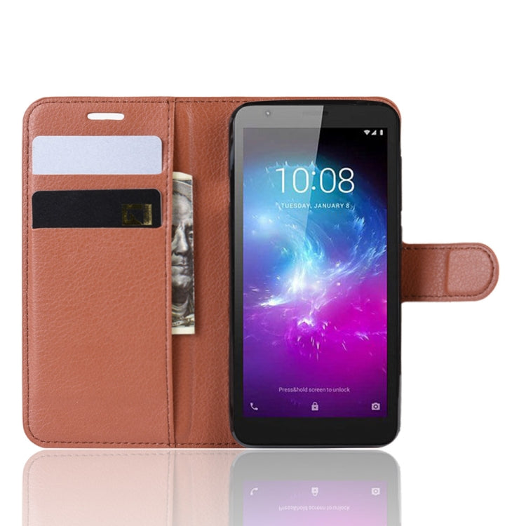 Litchi Texture Horizontal Flip Leather Case for ZTE A3 2019, with Wallet & Holder & Card Slots