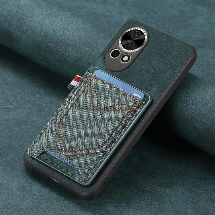 For Huawei nova 13 Denim Texture Leather Skin Phone Case with Card Slot