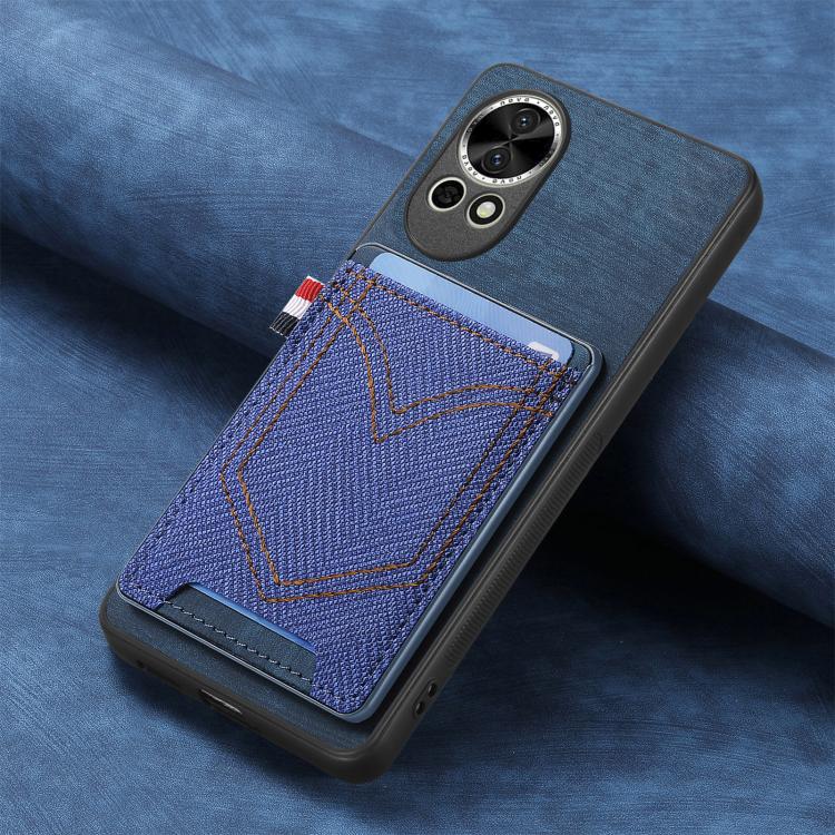 For Huawei nova 13 Pro Denim Texture Leather Skin Phone Case with Card Slot