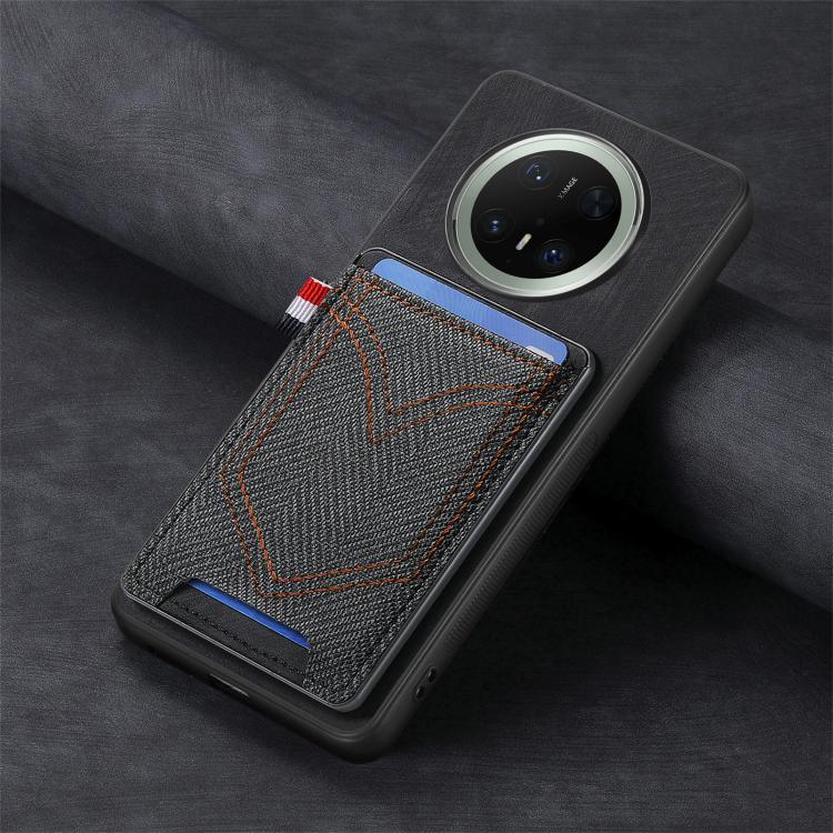 For Huawei Mate 70 Denim Texture Leather Skin Phone Case with Card Slot