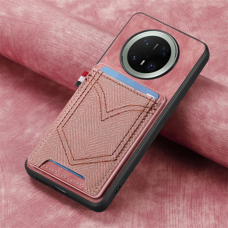 For Huawei Mate 70 Pro Denim Texture Leather Skin Phone Case with Card Slot
