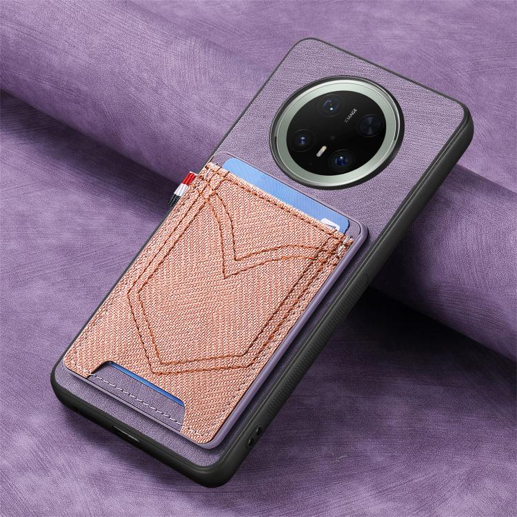For Huawei Mate 70 Pro Denim Texture Leather Skin Phone Case with Card Slot