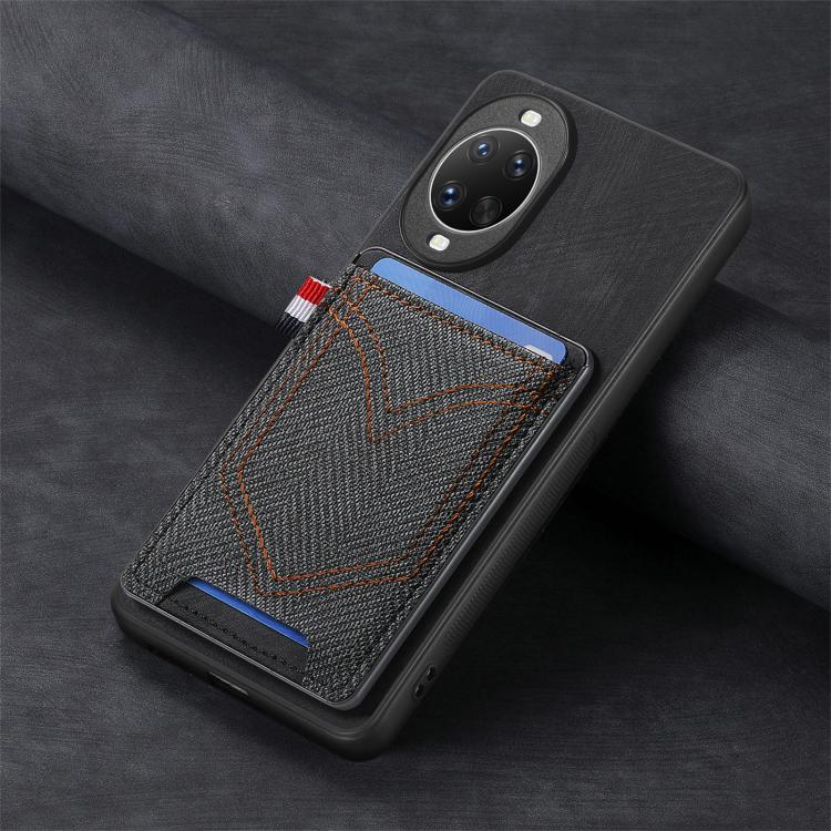 For Huawei nova 14 Denim Texture Leather Skin Phone Case with Card Slot