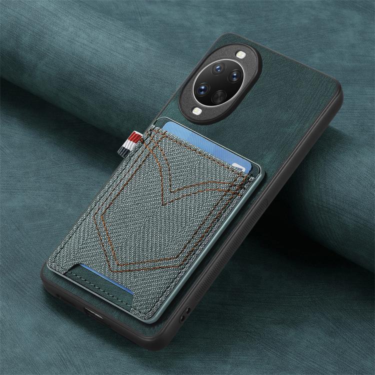 For Huawei nova 14 Denim Texture Leather Skin Phone Case with Card Slot