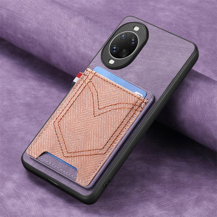 For Huawei nova 14 Pro Denim Texture Leather Skin Phone Case with Card Slot