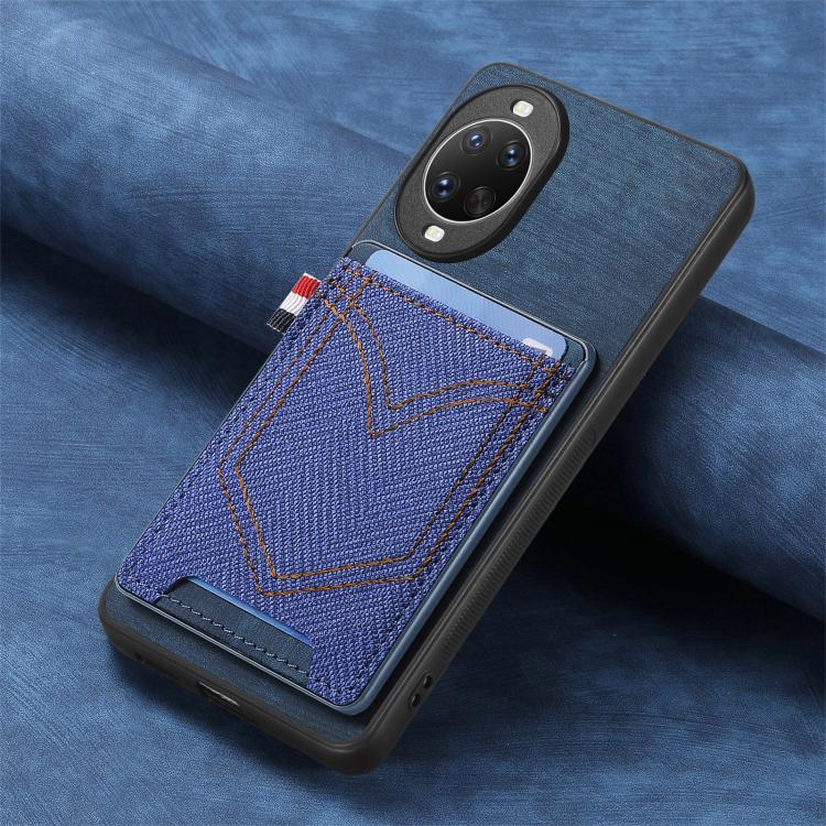 For Huawei nova 14 Ultra Denim Texture Leather Skin Phone Case with Card Slot