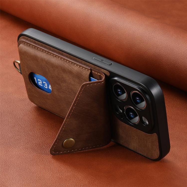 For Huawei nova 13 Retro Card Wallet Fold Leather Phone Case with Strap