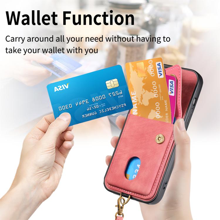 For Huawei nova 14 Ultra Retro Card Wallet Fold Leather Phone Case with Strap