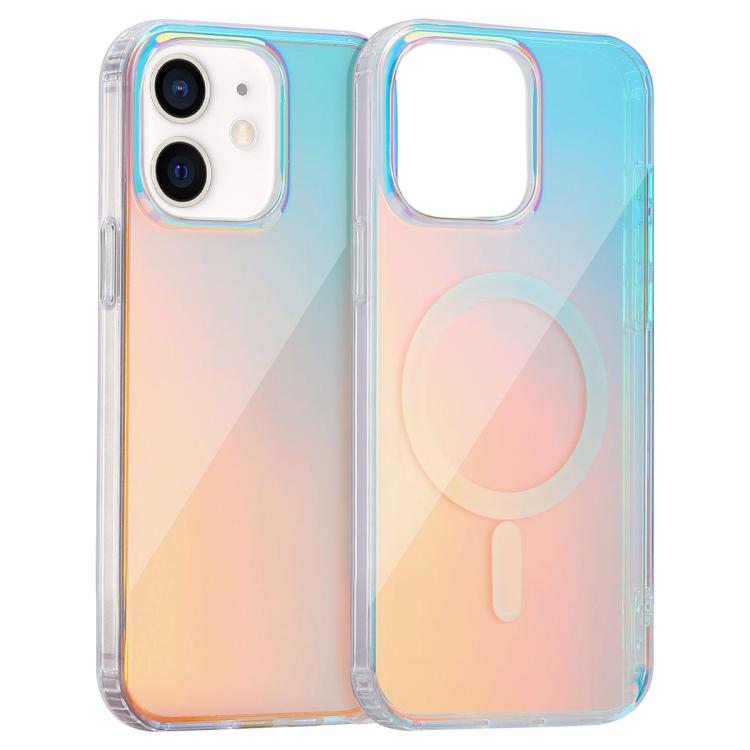 For iPhone 12 Laser Engraved Texture MagSafe Phone Case