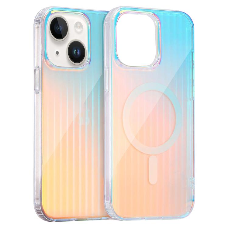 For iPhone 13 Laser Engraved Texture MagSafe Phone Case