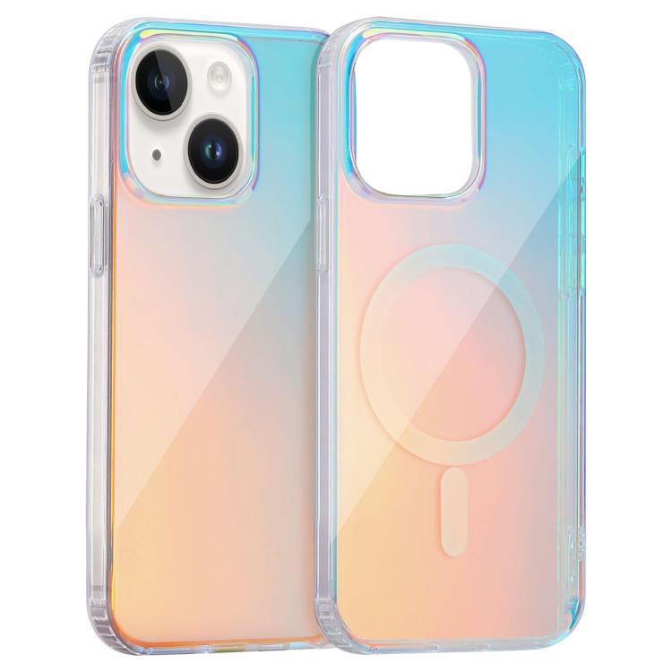 For iPhone 15 Laser Engraved Texture MagSafe Phone Case
