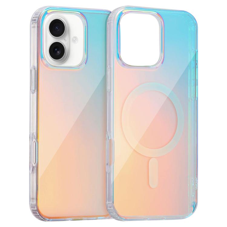 For iPhone 16 Laser Engraved Texture MagSafe Phone Case