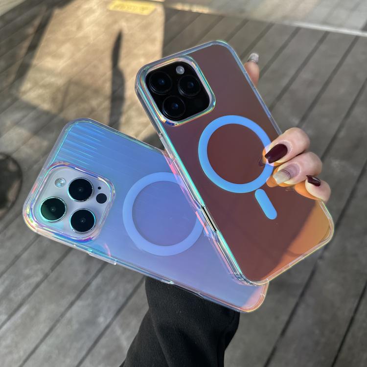 For iPhone 16 Pro Laser Engraved Texture MagSafe Phone Case