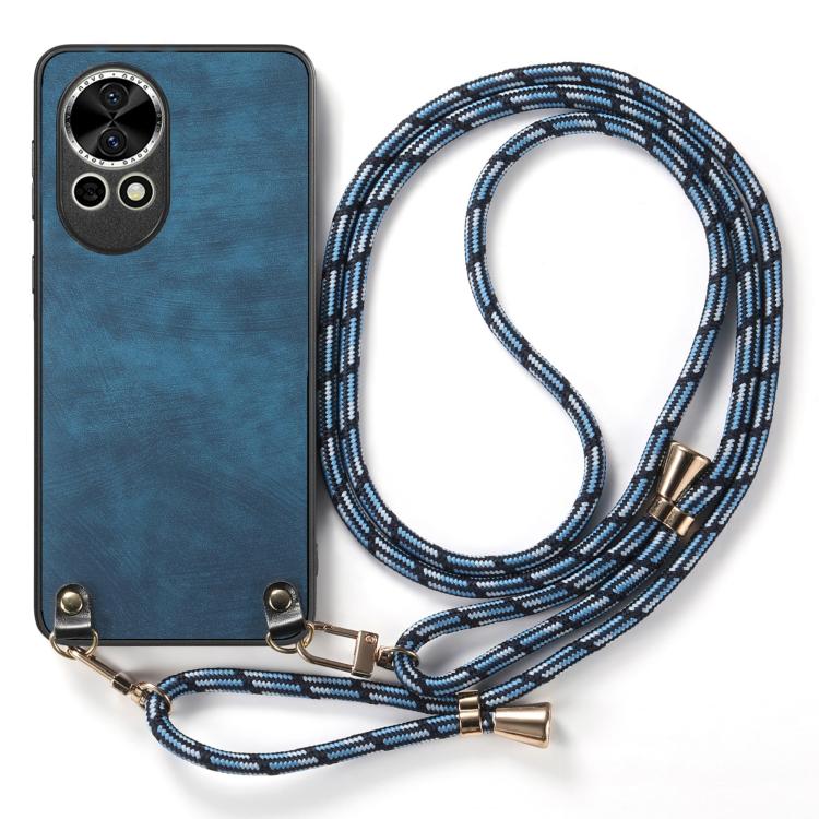 For Huawei nova 9 Vintage Leather PC Back Cover Phone Case with Crossbody Strap