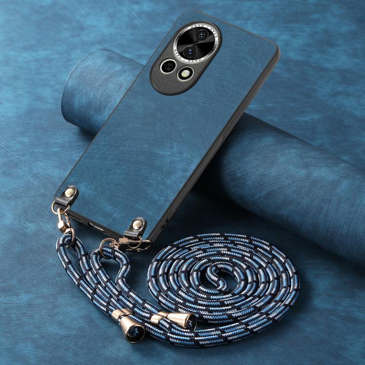 For Huawei nova 11 Pro Vintage Leather PC Back Cover Phone Case with Crossbody Strap