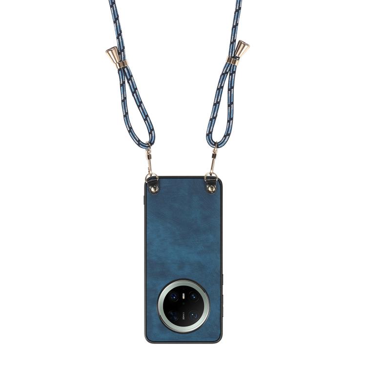 For Huawei Mate 70 Vintage Leather PC Back Cover Phone Case with Crossbody Strap