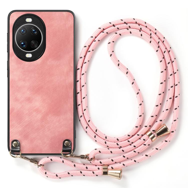 For Huawei nova 14 Vintage Leather PC Back Cover Phone Case with Crossbody Strap