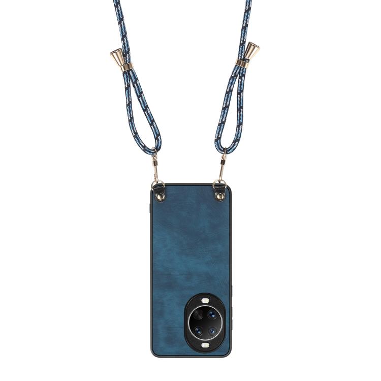 For Huawei nova 14 Vintage Leather PC Back Cover Phone Case with Crossbody Strap