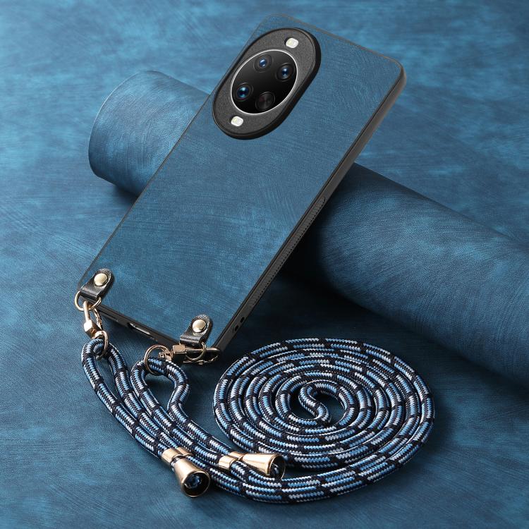 For Huawei nova 14 Pro Vintage Leather PC Back Cover Phone Case with Crossbody Strap