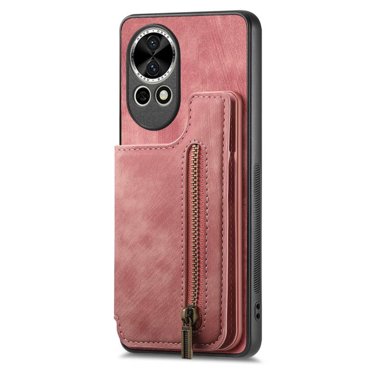 For Huawei nova 13 Retro Leather Zipper Wallet Back Phone Case