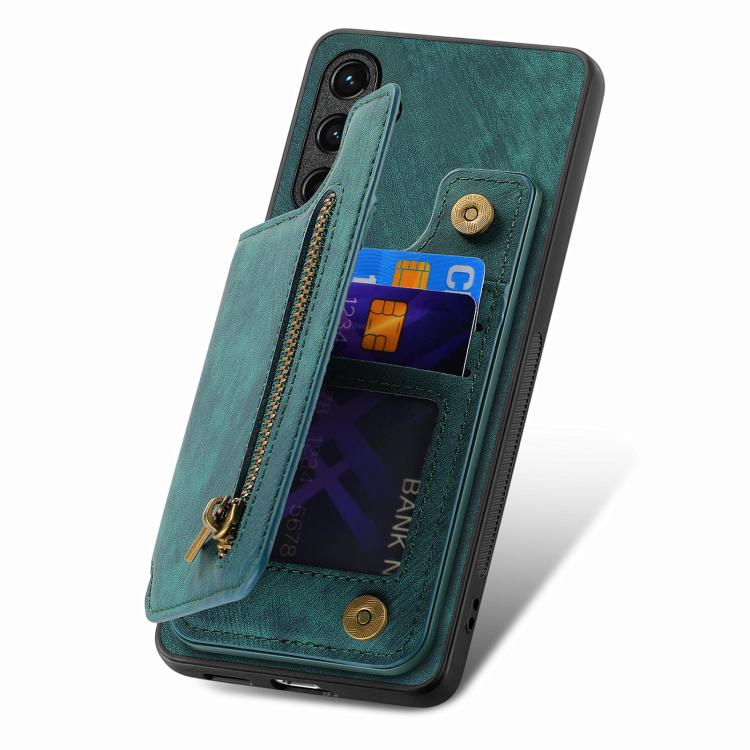 For Huawei nova 12 Retro Leather Zipper Wallet Back Phone Case