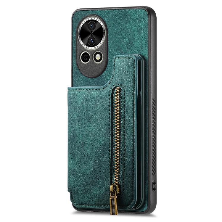 For Huawei nova 11 Retro Leather Zipper Wallet Back Phone Case