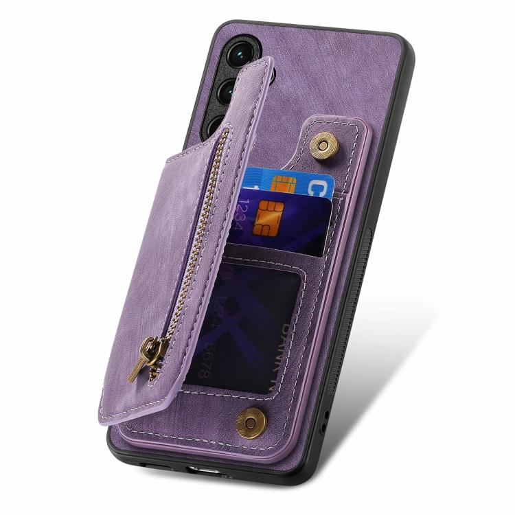 For Huawei nova 11 Retro Leather Zipper Wallet Back Phone Case