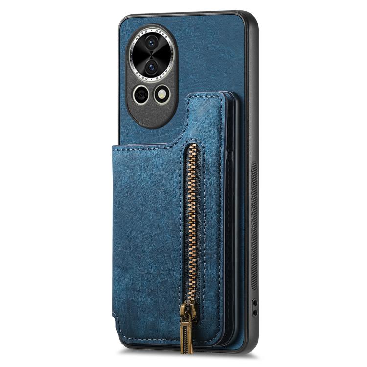 For Huawei nova 10 SE Retro Leather Zipper Wallet Back Phone Case