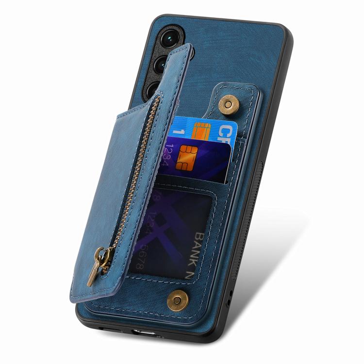 For Huawei nova 9 Retro Leather Zipper Wallet Back Phone Case