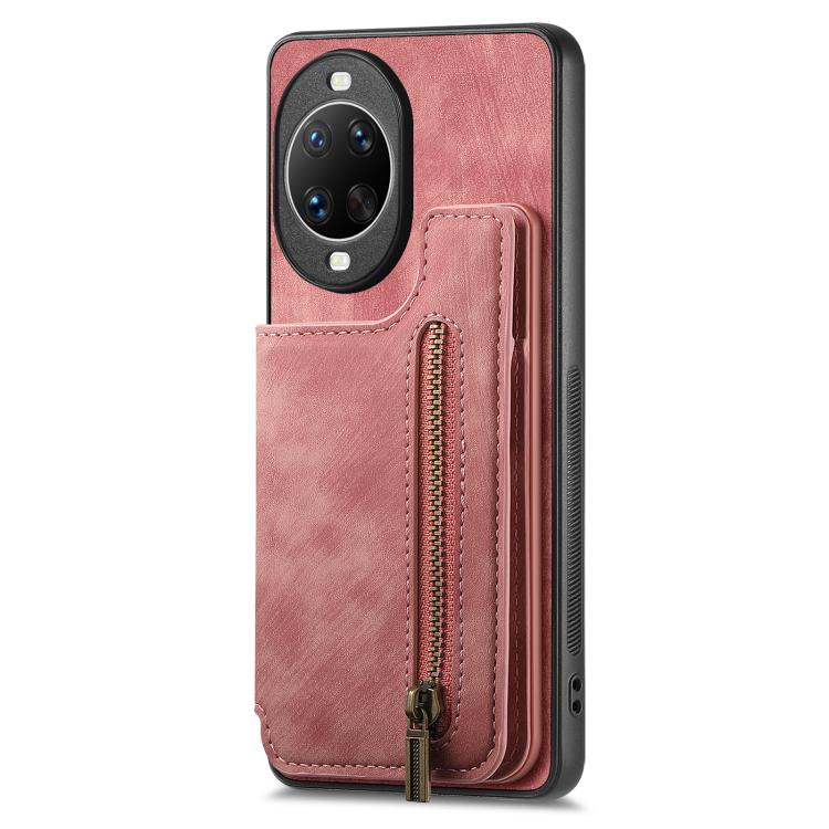 For Huawei nova 14 Retro Leather Zipper Wallet Back Phone Case
