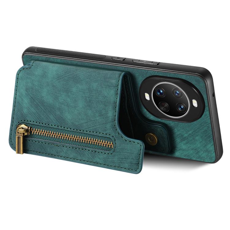 For Huawei nova 14 Pro Retro Leather Zipper Wallet Back Phone Case