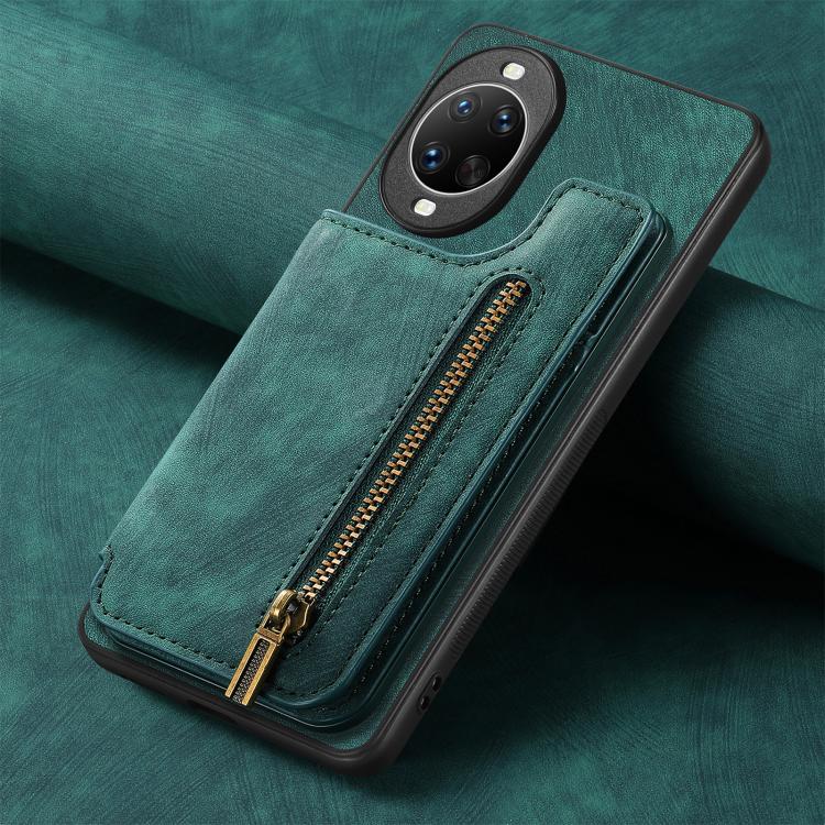 For Huawei nova 14 Pro Retro Leather Zipper Wallet Back Phone Case