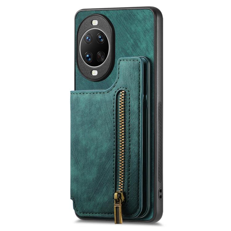 For Huawei nova 14 Ultra Retro Leather Zipper Wallet Back Phone Case