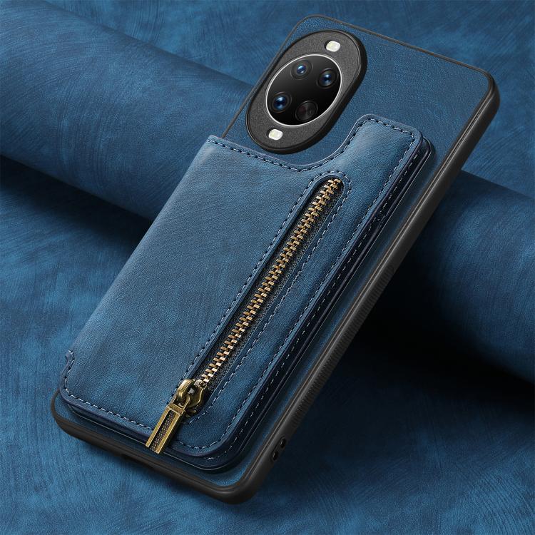 For Huawei nova 14 Ultra Retro Leather Zipper Wallet Back Phone Case