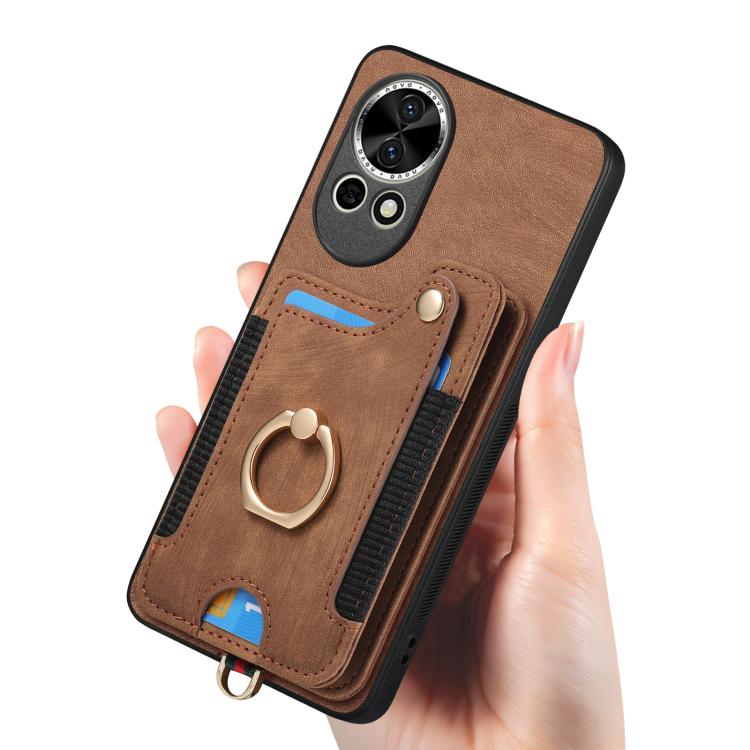 For Huawei nova 10 Pro Retro Skin-feel Ring Multi-card Wallet Phone Case
