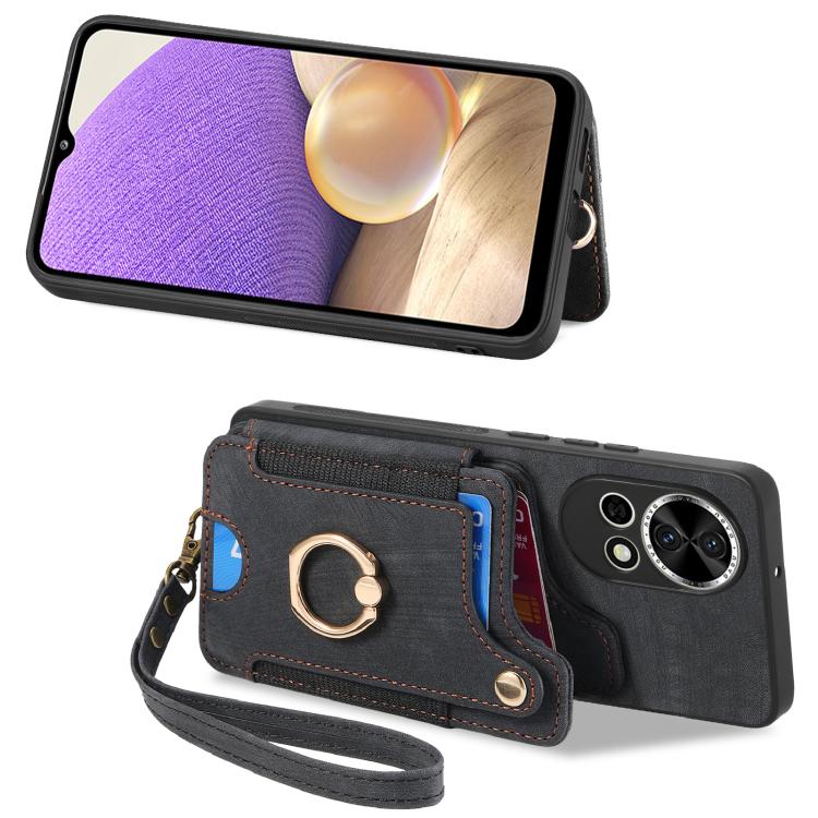 For Huawei nova 9 Retro Skin-feel Ring Multi-card Wallet Phone Case