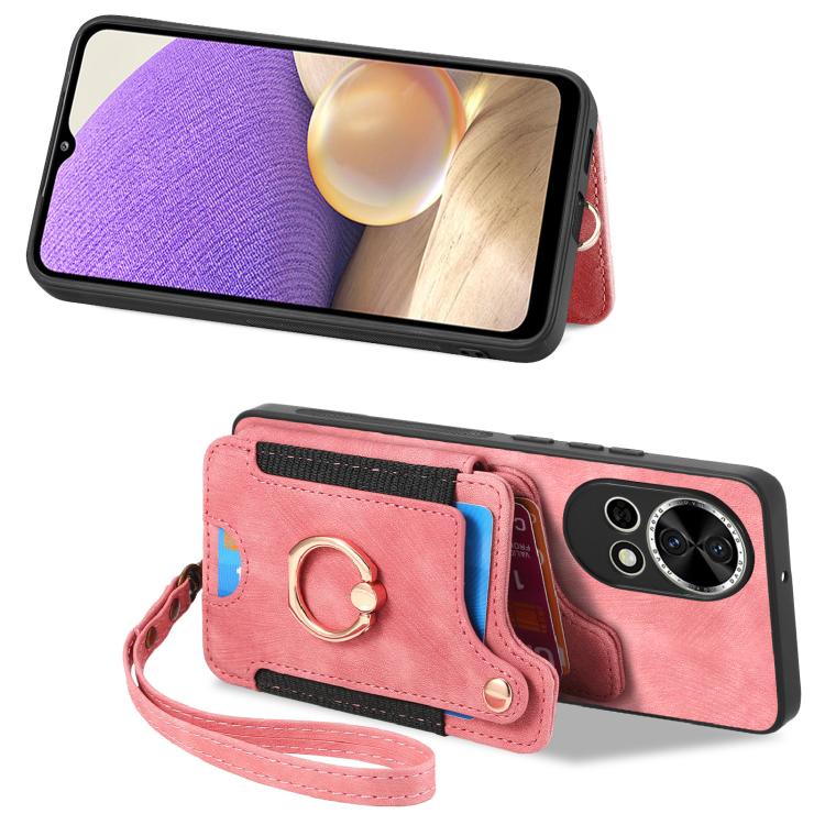 For Huawei nova 9 Retro Skin-feel Ring Multi-card Wallet Phone Case