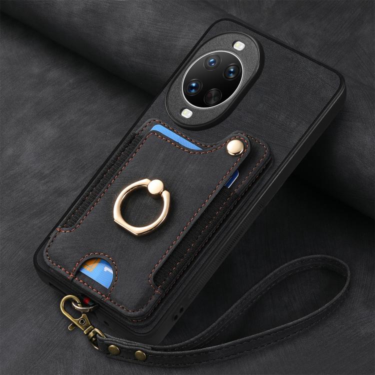 For Huawei nova 14 Retro Skin-feel Ring Multi-card Wallet Phone Case