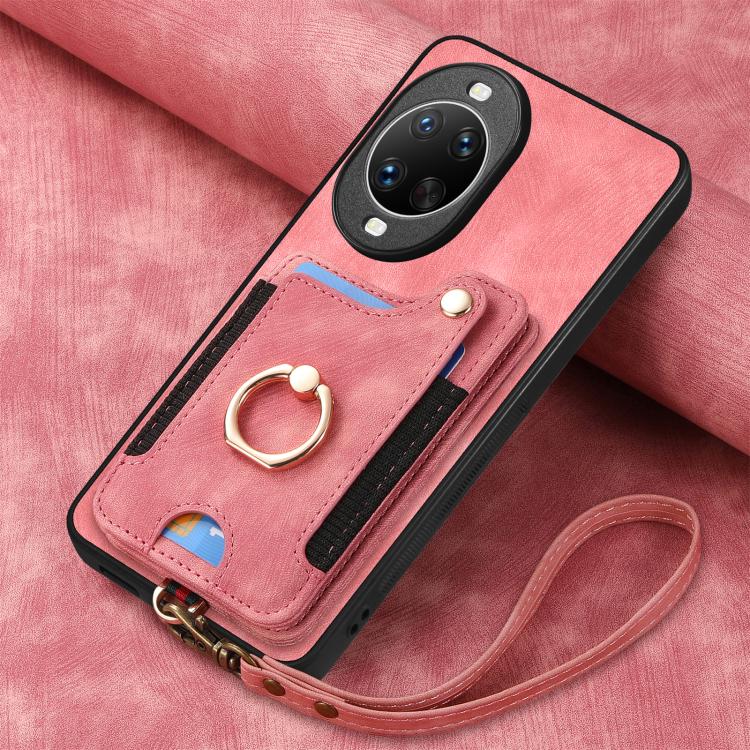 For Huawei nova 14 Retro Skin-feel Ring Multi-card Wallet Phone Case