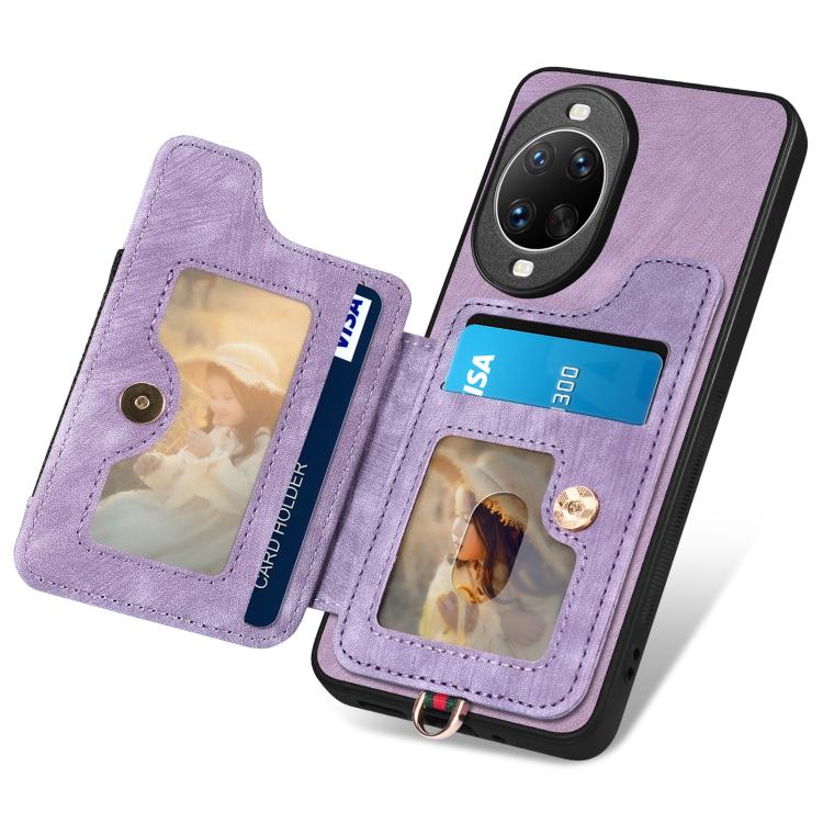 For Huawei nova 14 Retro Skin-feel Ring Multi-card Wallet Phone Case