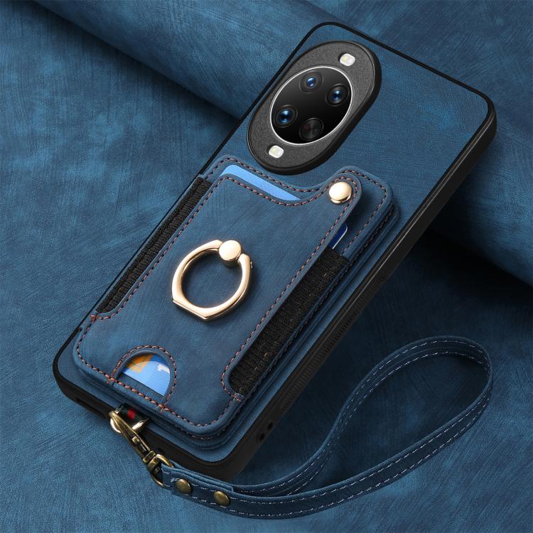 For Huawei nova 14 Retro Skin-feel Ring Multi-card Wallet Phone Case