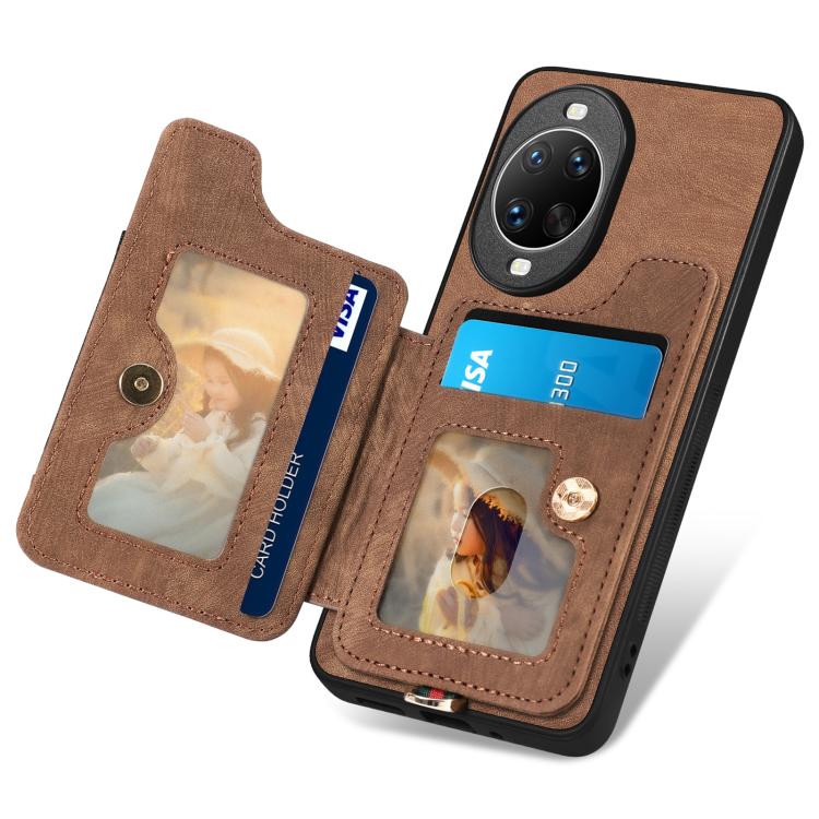 For Huawei nova 14 Pro Retro Skin-feel Ring Multi-card Wallet Phone Case