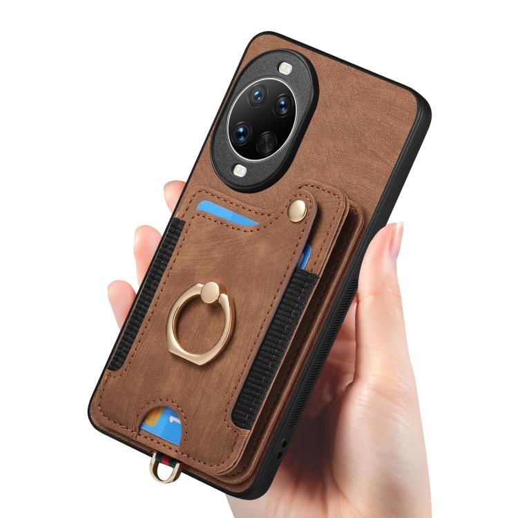 For Huawei nova 14 Pro Retro Skin-feel Ring Multi-card Wallet Phone Case