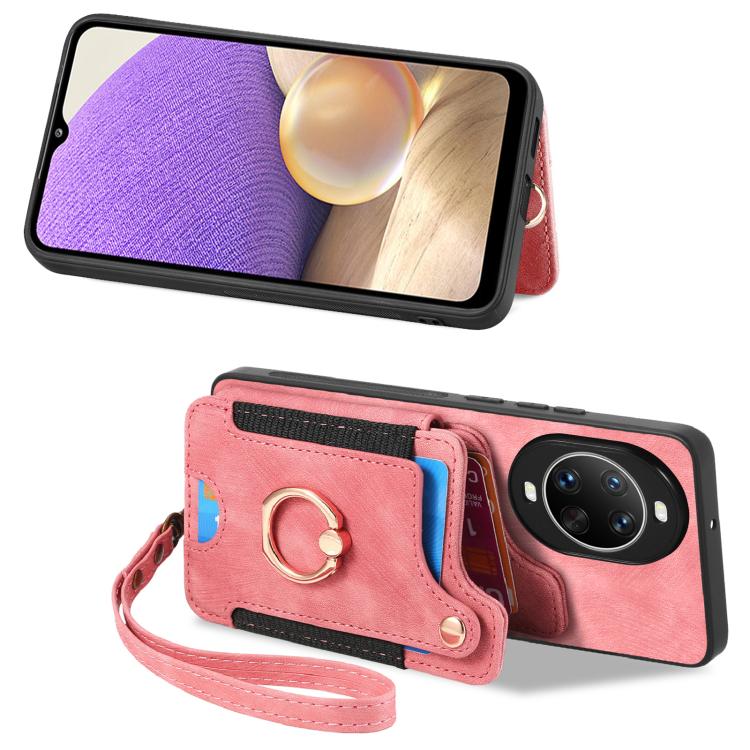 For Huawei nova 14 Pro Retro Skin-feel Ring Multi-card Wallet Phone Case
